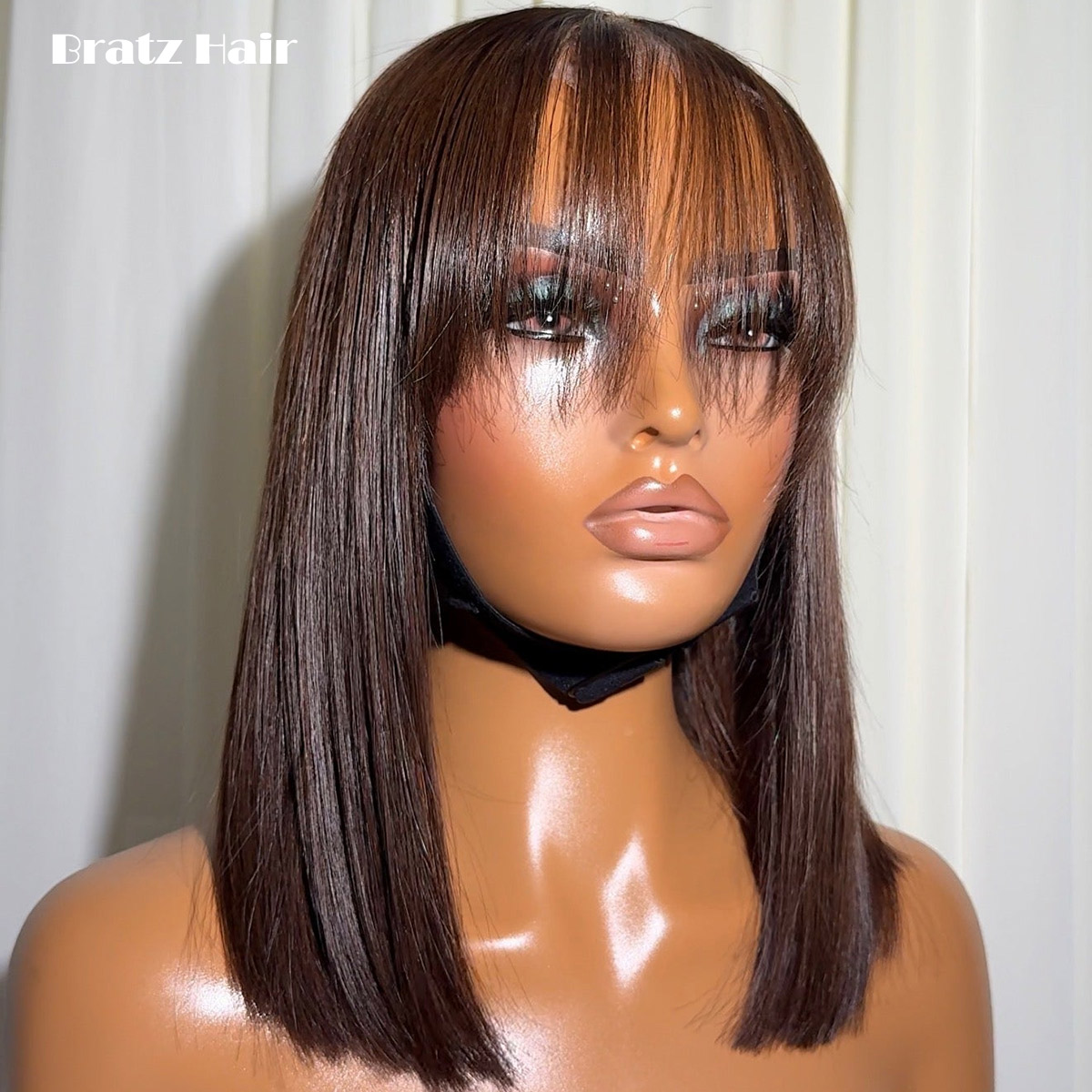 Glueless Wear And Go Human Hair Wig - Süper Çift Taraflı Vietnam Düz Kahverengi
