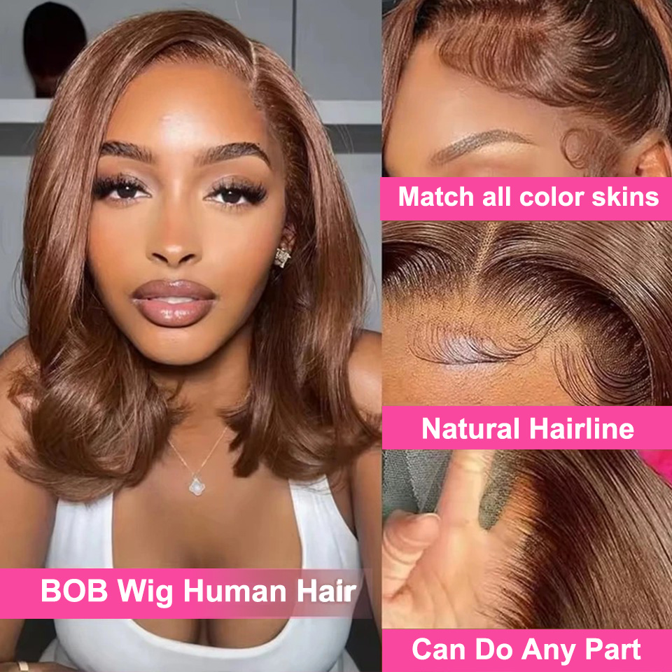 13x4 Çikolata Kahverengi Düz B - Hd Lace Frontal Wig Human Hair Pre Plucked incelemesi ve fiyatı