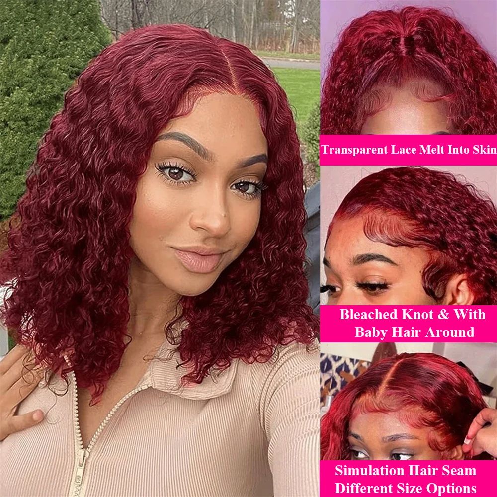 Bordo 99J Derin Dalga Kısa Bob - Glueless Wear And Go Human Hair Wig incelemesi ve fiyatı