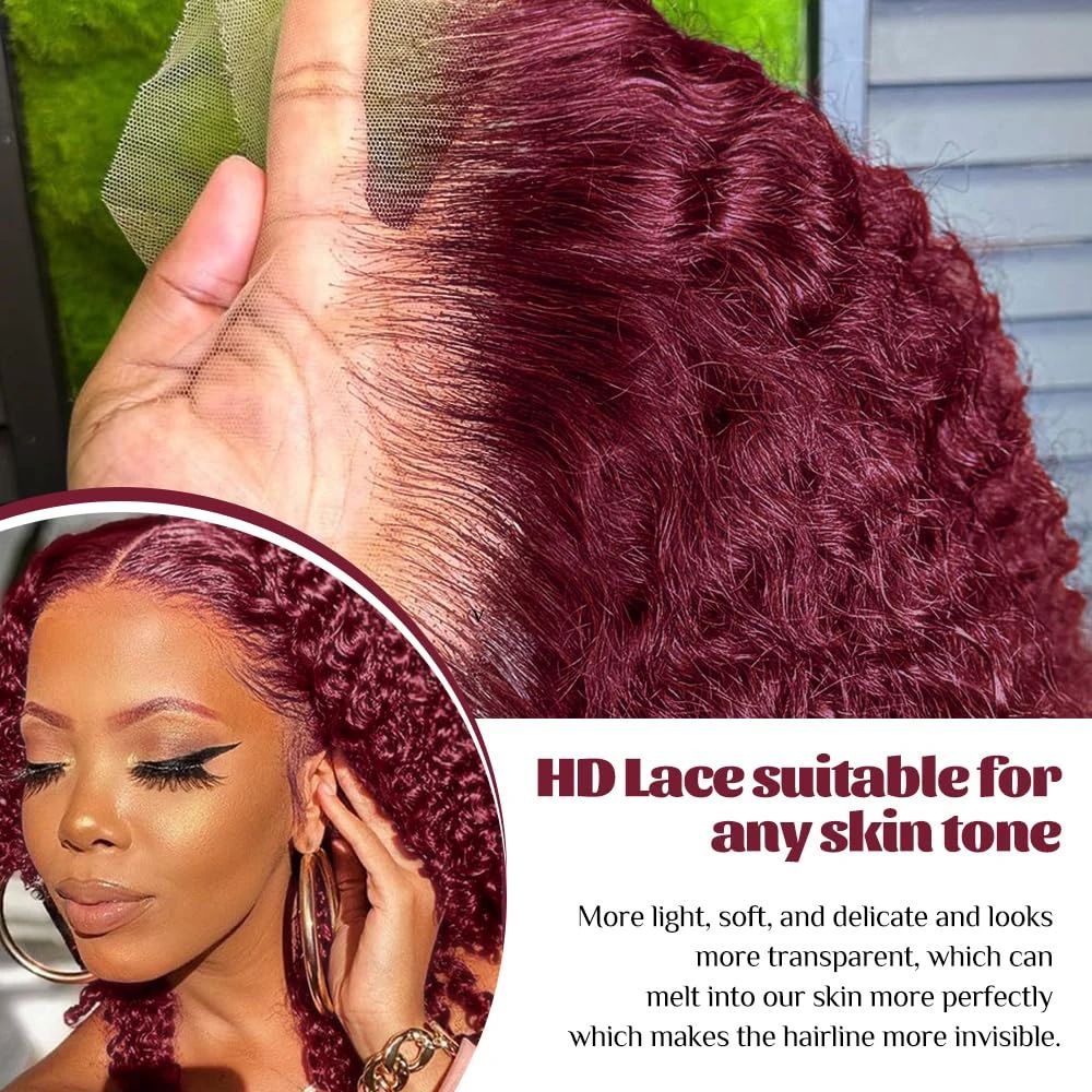Bordo 99J Derin Dalga Kısa Bob - Glueless Wear And Go Human Hair Wig incelemesi ve fiyatı