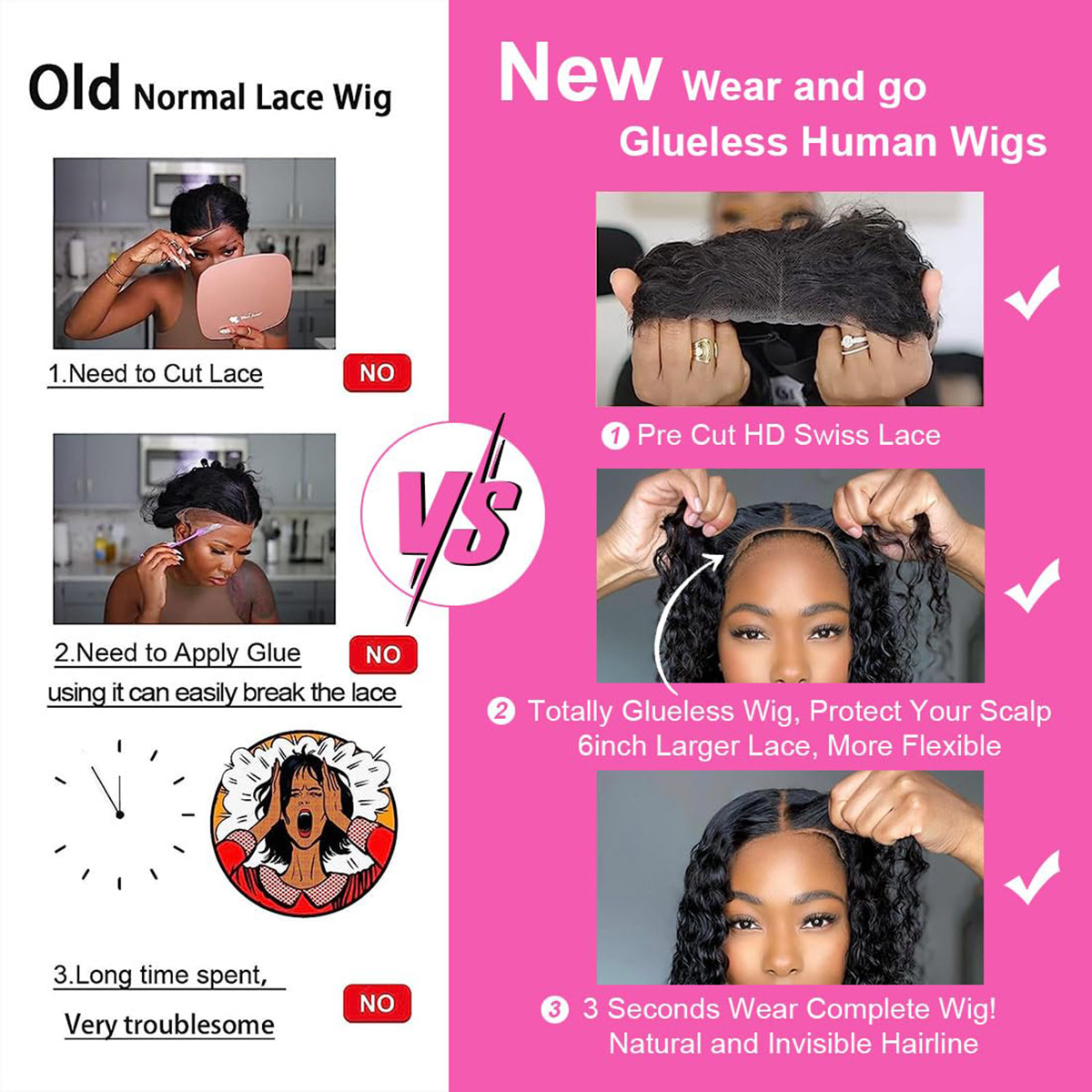Süper Çift Taraflı Vietnam Düz - Glueless Wear And Go Human Hair Wig incelemesi ve fiyatı