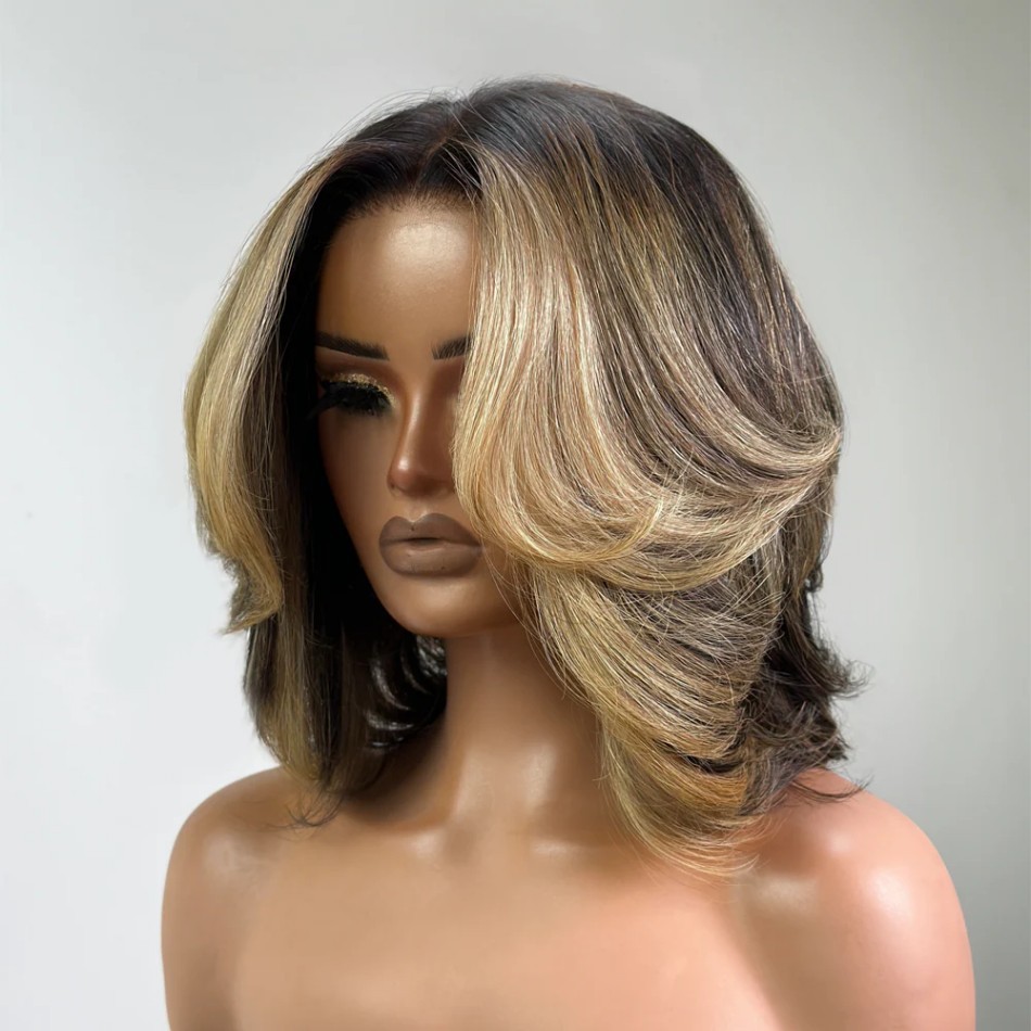 Bob Peruk İnsan Saçı Bal Sarıs - Lace Front Wigs incelemesi ve fiyatı