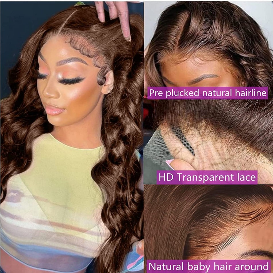 Çikolata Kahverengi Peruk, Dal - Hd Lace Frontal Wig Human Hair Pre Plucked incelemesi ve fiyatı
